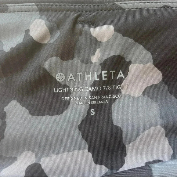 Athleta Lightning Camo 7/8 Supersonic Tight Leggings Pockets Size Small - Picture 6 of 6